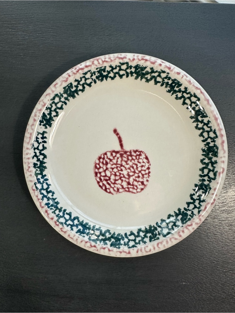 Vintage Gibson Housewares Sponge Apple Saucer